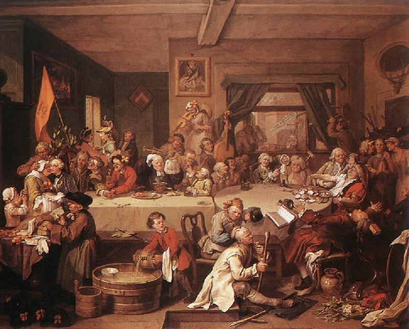 HOGARTH, William An Election Entertainment f oil painting picture